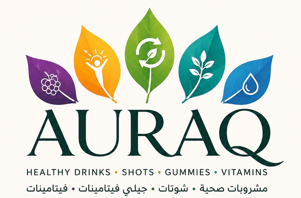 AURAQ botanical wellness brand identity